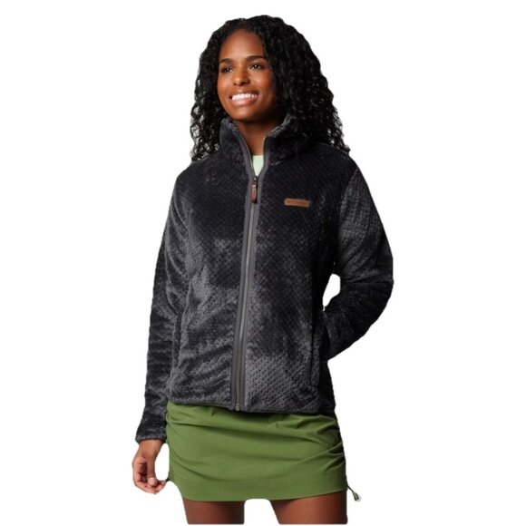 Columbia Sherpa Teddy Full Zip Gray Jacket Women Large - Picture 1 of 10